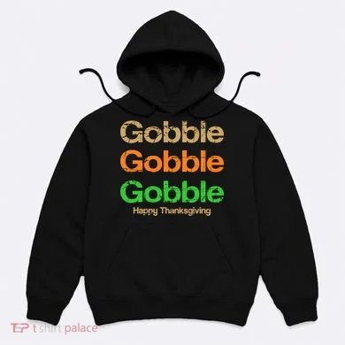 Retro Gobble Funny Thanksgiving Hoodie