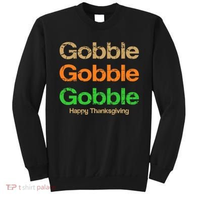 Retro Gobble Funny Thanksgiving Sweatshirt