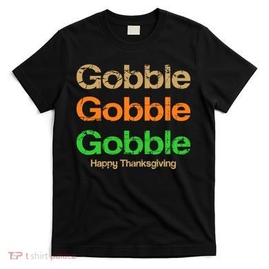 Retro Gobble Funny Thanksgiving T-Shirt