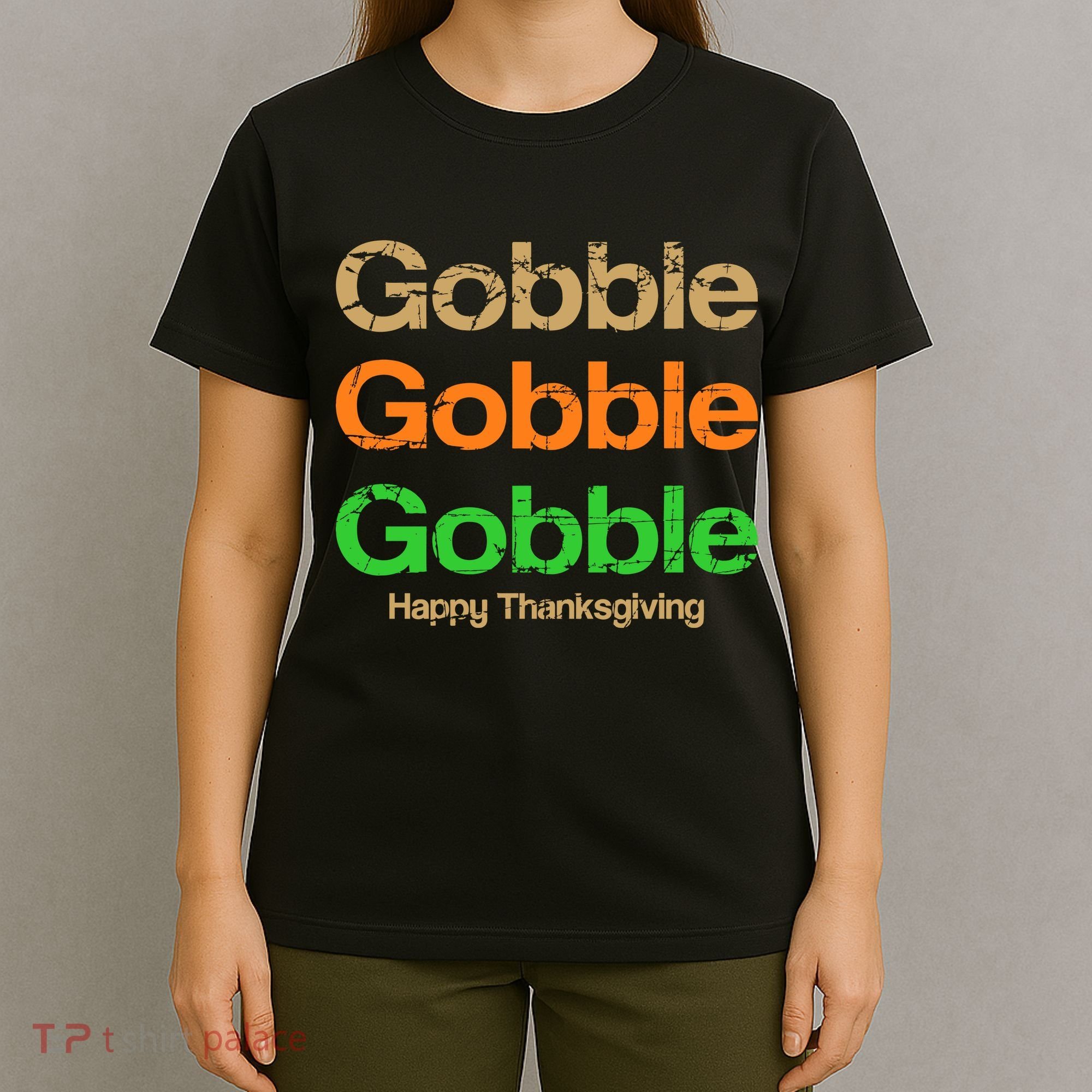 Retro Gobble Funny Thanksgiving T-Shirt