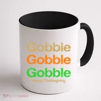 Retro Gobble Funny Thanksgiving Coffee Mug thumb 1