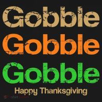Retro Gobble Funny Thanksgiving Polo thumb 3