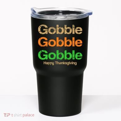 Retro Gobble Funny Thanksgiving Tumbler