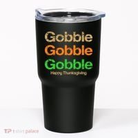 Retro Gobble Funny Thanksgiving Tumbler thumb 0
