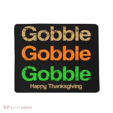 Retro Gobble Funny Thanksgiving Mousepad
