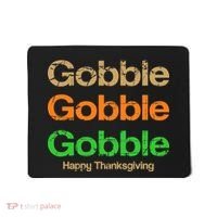 Retro Gobble Funny Thanksgiving Mousepad thumb 0