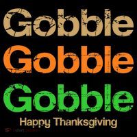 Retro Gobble Funny Thanksgiving Mousepad thumb 1