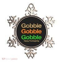 Retro Gobble Funny Thanksgiving Ornament thumb 0