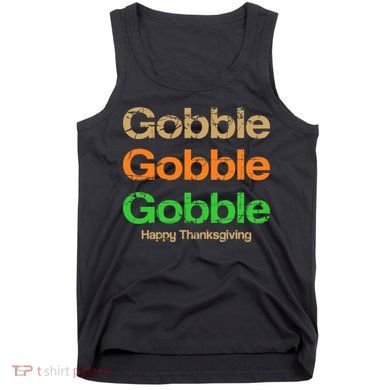 Retro Gobble Funny Thanksgiving Tank Top