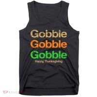 Retro Gobble Funny Thanksgiving Tank Top thumb 0