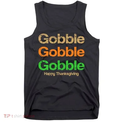 Retro Gobble Funny Thanksgiving Tank Top