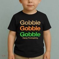 Retro Gobble Funny Thanksgiving Toddler T-Shirt thumb 2