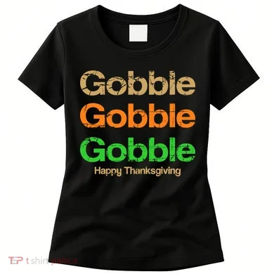 Retro Gobble Funny Thanksgiving Women's T-Shirt
