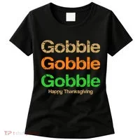 Retro Gobble Funny Thanksgiving Women's T-Shirt thumb 0
