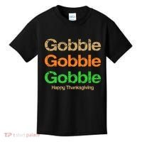 Retro Gobble Funny Thanksgiving Kids T-Shirt thumb 0