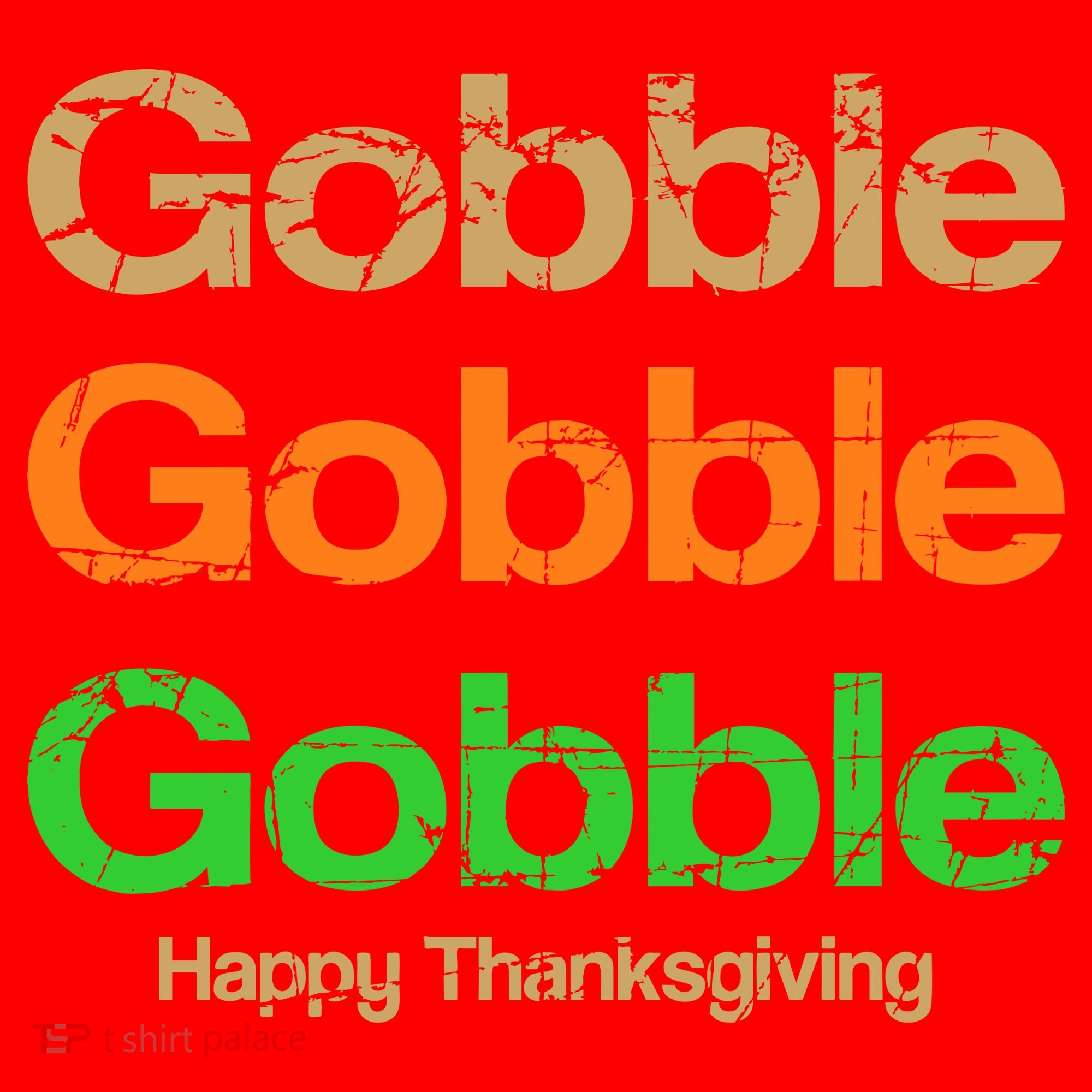 Retro Gobble Funny Thanksgiving Santa Hat