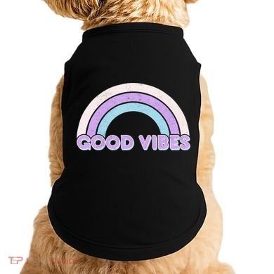Retro Good Vibes Rainbow Doggie Tank