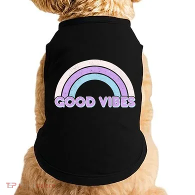 Retro Good Vibes Rainbow Doggie Tank