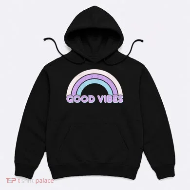 Retro Good Vibes Rainbow Hoodie