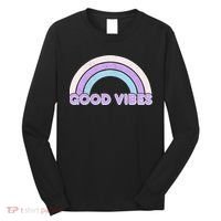 Retro Good Vibes Rainbow Long Sleeve Shirt thumb 0
