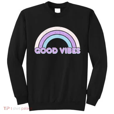 Retro Good Vibes Rainbow Sweatshirt