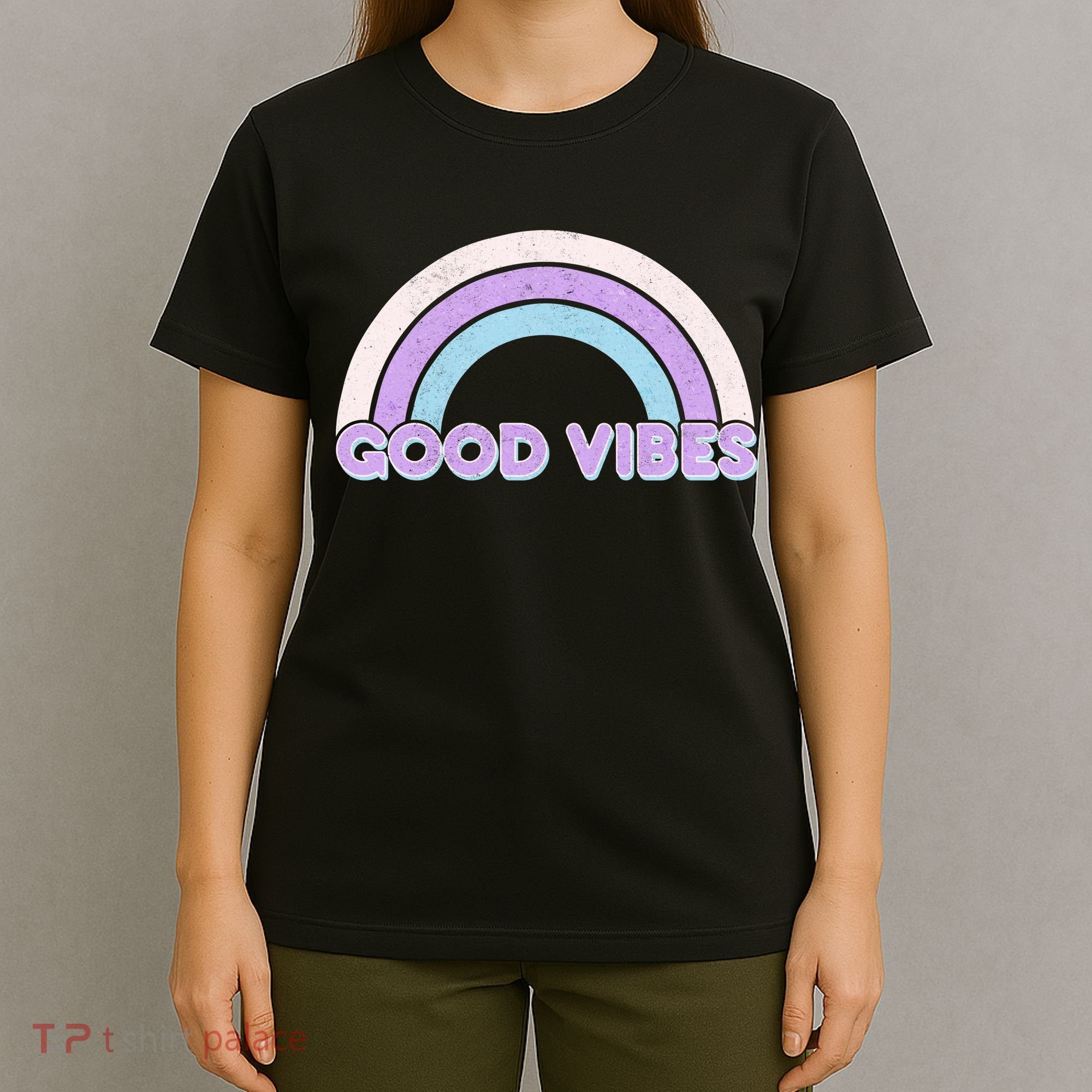 Retro Good Vibes Rainbow T-Shirt