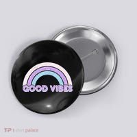 Retro Good Vibes Rainbow Button thumb 0