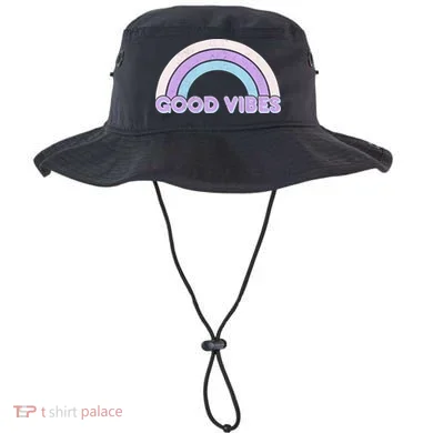 Retro Good Vibes Rainbow Bucket Hat