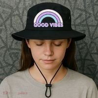 Retro Good Vibes Rainbow Bucket Hat thumb 3