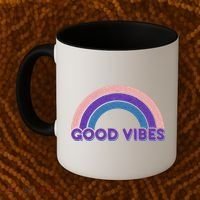 Retro Good Vibes Rainbow Coffee Mug thumb 2