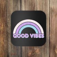 Retro Good Vibes Rainbow Coaster thumb 0