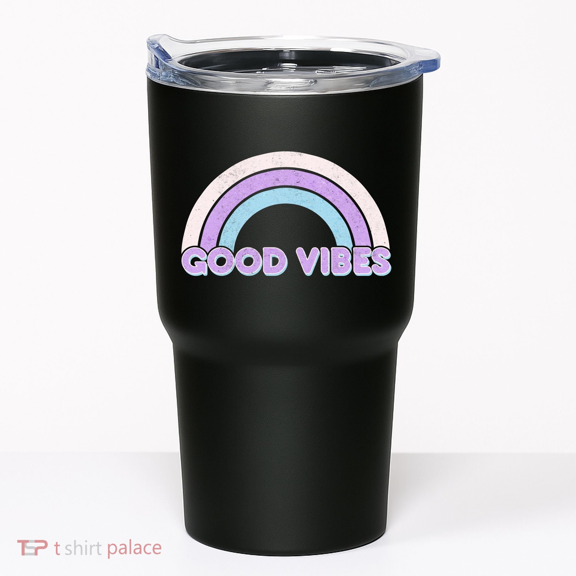 Retro Good Vibes Rainbow Tumbler
