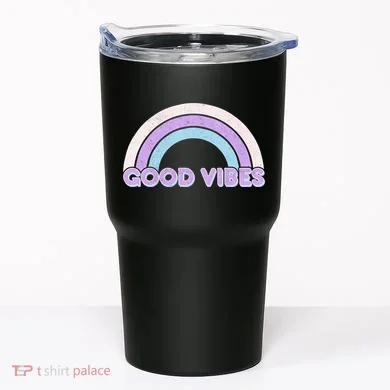 Retro Good Vibes Rainbow Tumbler