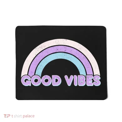 Retro Good Vibes Rainbow Mousepad
