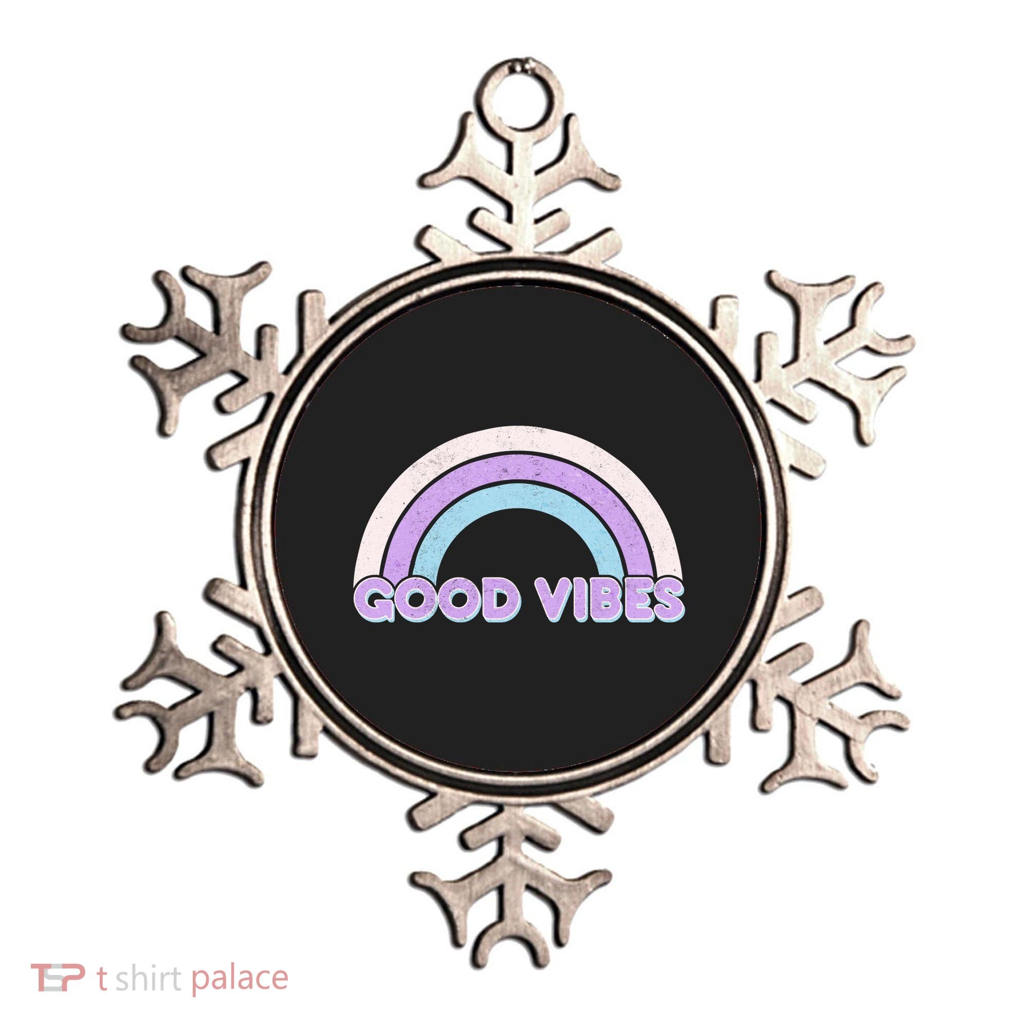 Retro Good Vibes Rainbow Ornament