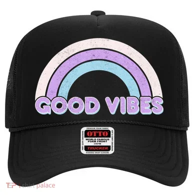 Retro Good Vibes Rainbow Hat