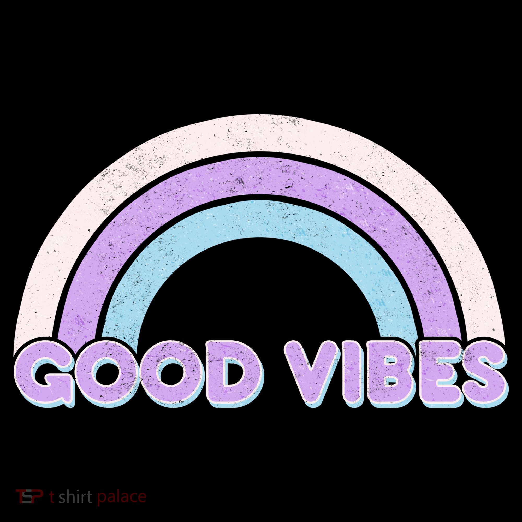 Retro Good Vibes Rainbow Toddler Hoodie