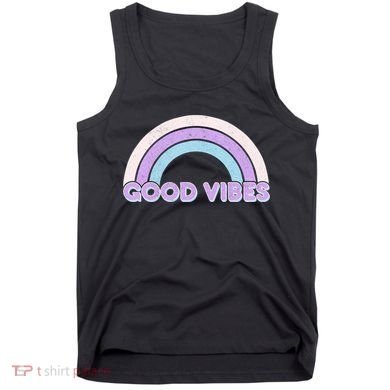 Retro Good Vibes Rainbow Tank Top