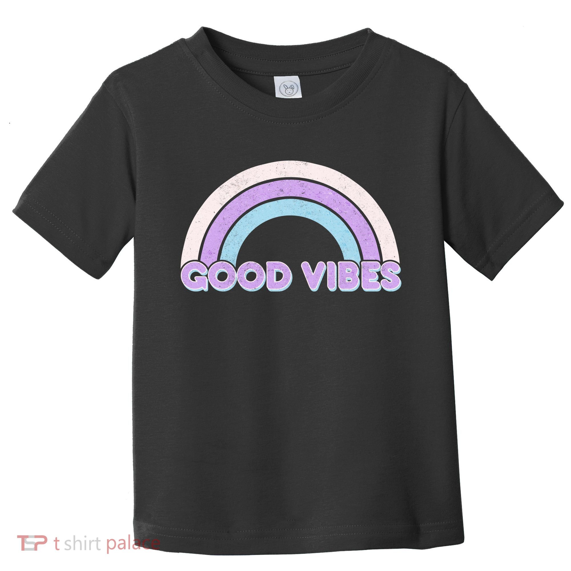 Retro Good Vibes Rainbow Toddler T-Shirt