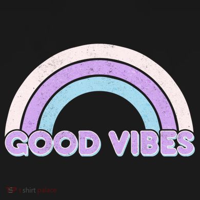 Retro Good Vibes Rainbow Cropped Pullover Crew