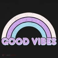 Retro Good Vibes Rainbow Women's Long Sleeve Shirt thumb 2