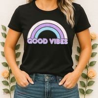 Retro Good Vibes Rainbow Women's T-Shirt thumb 2