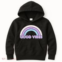 Retro Good Vibes Rainbow Kids Hoodie thumb 0
