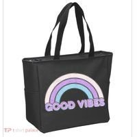 Retro Good Vibes Rainbow Tote Bag thumb 2