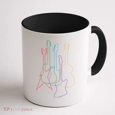 Retro Guitars Coffee Mug back