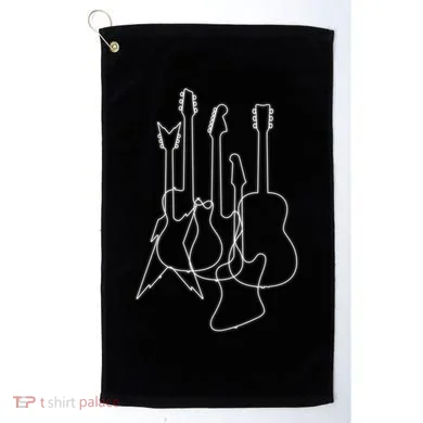 Retro Guitars Golf Towel