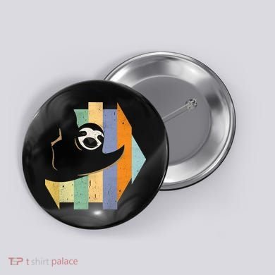 Retro Hanging Sloth Button