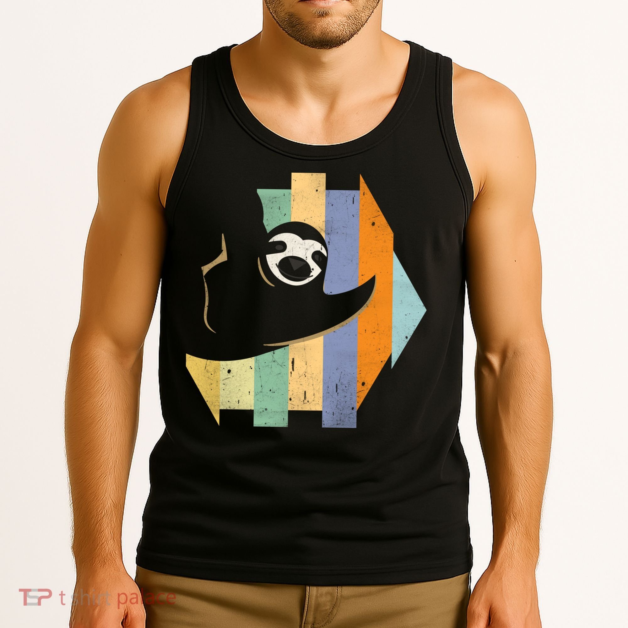 Retro Hanging Sloth Tank Top