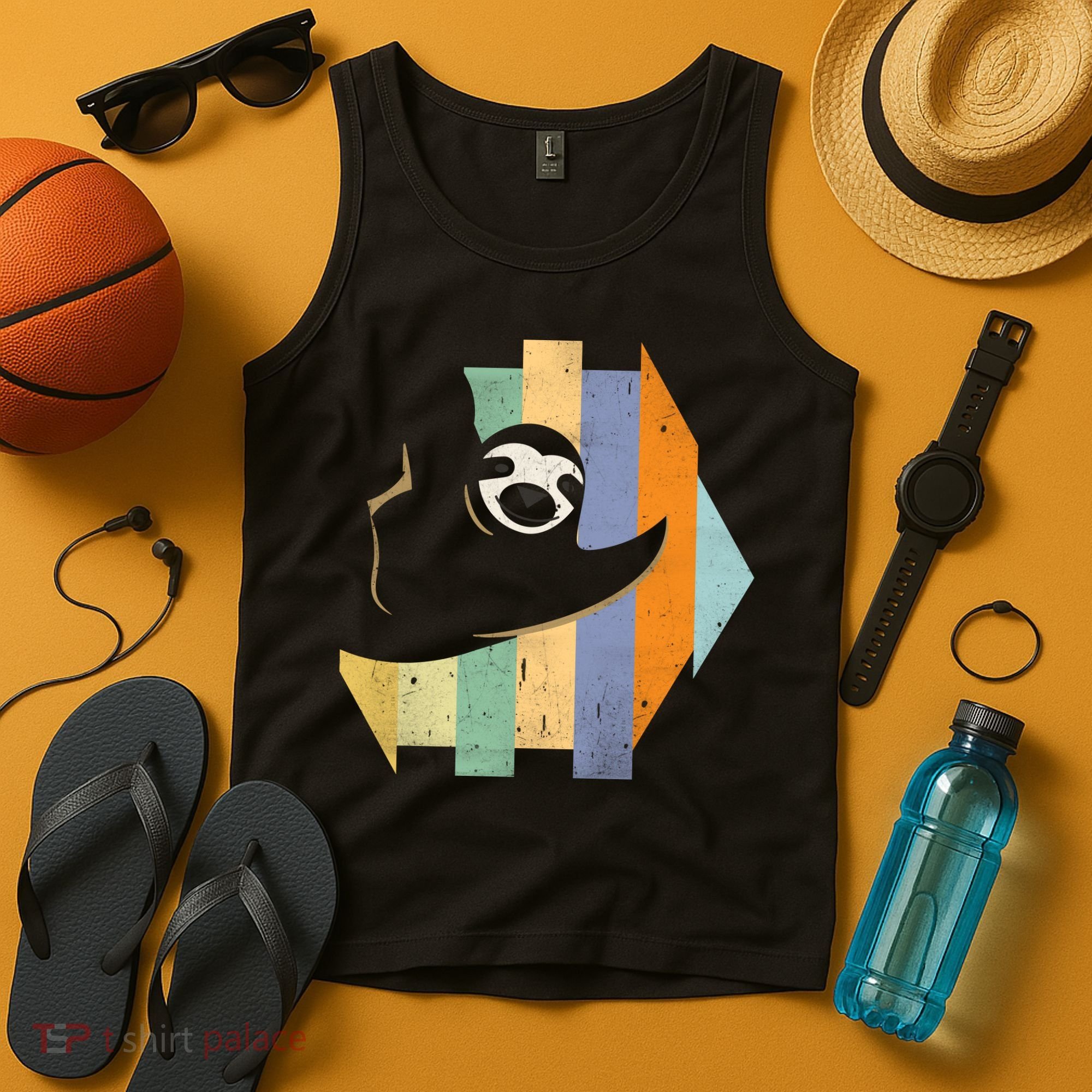 Retro Hanging Sloth Tank Top