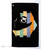 Retro Hanging Sloth Golf Towel thumb 0